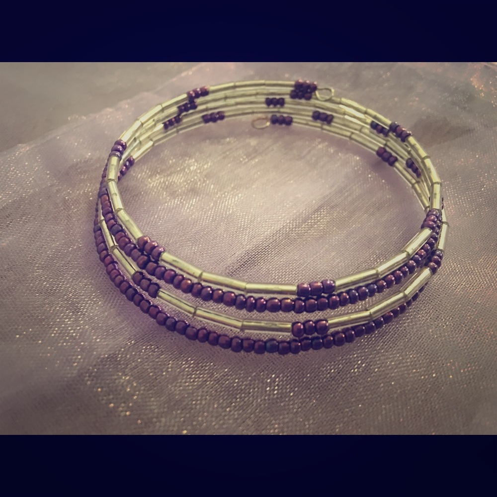 Handmade beaded wrap bracelet